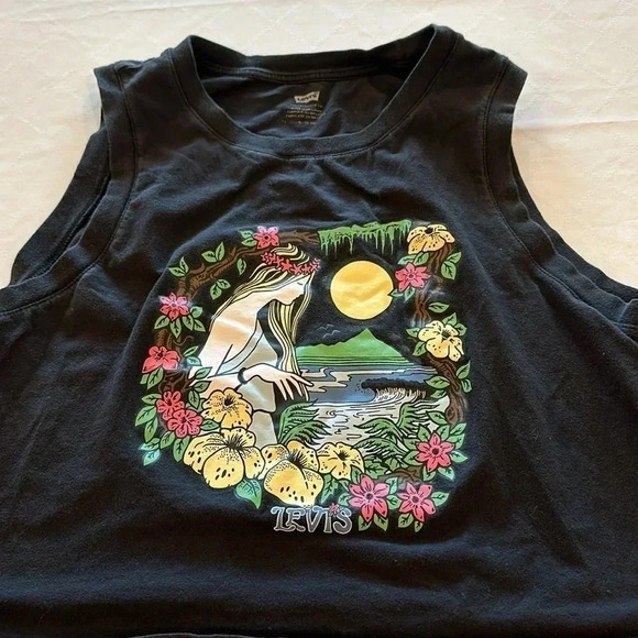 Levi’s women’s sleeveless‎ crop top XL - Picture 2 of 4